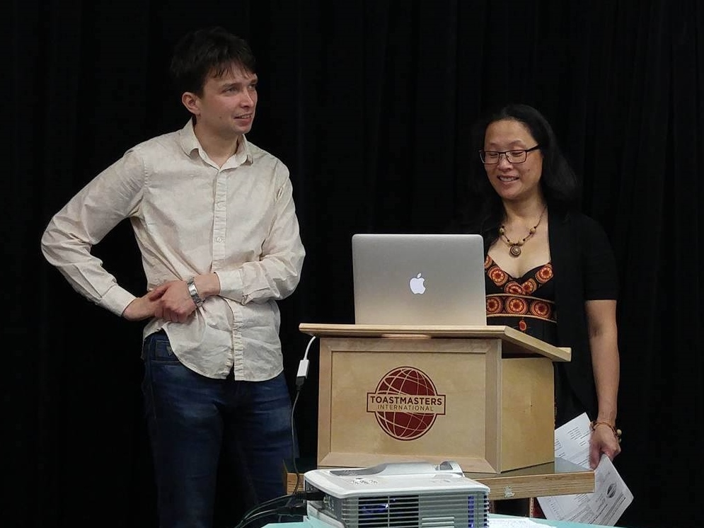 Sometimes there are technological glitches ... Bonnie Mak: "What is going on with your MacBook Air, Artem?"
